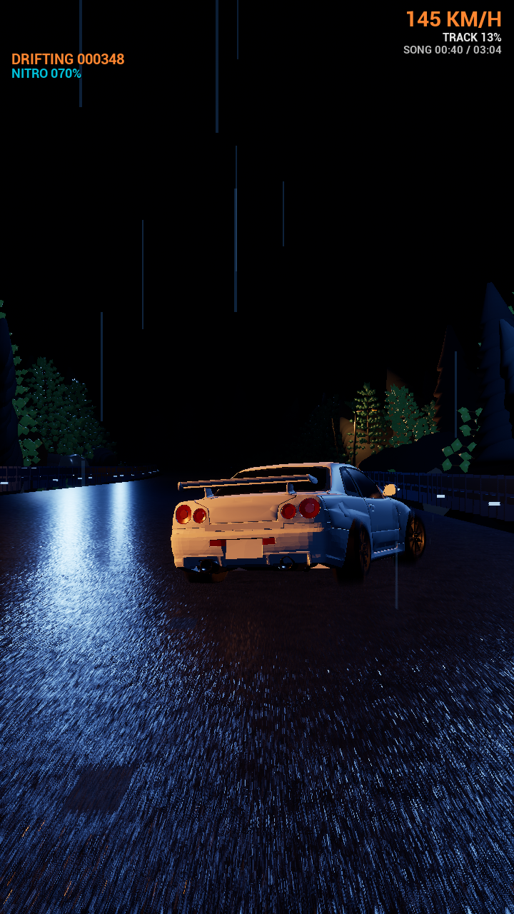 Дрифт на мокрой дороге первого уровня / Drifting on the wet road of the first level