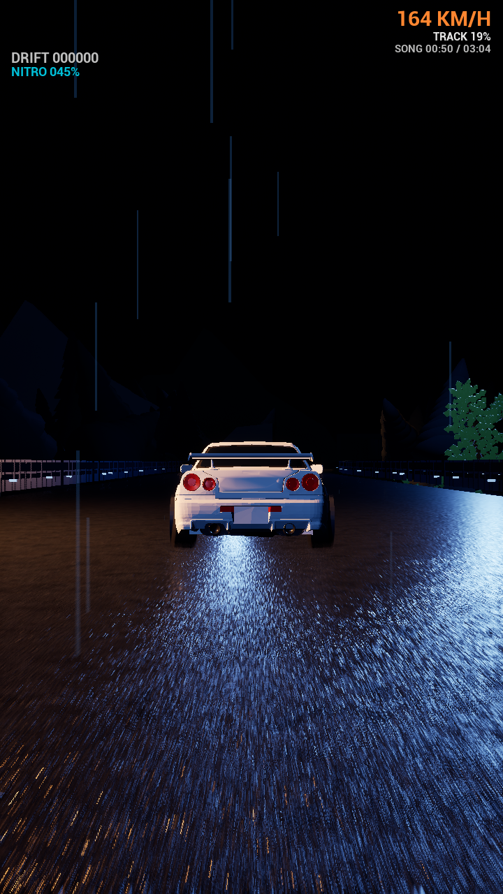 Скоростной участок первого уровня под дождём / A rainy high-speed stretch of the first level