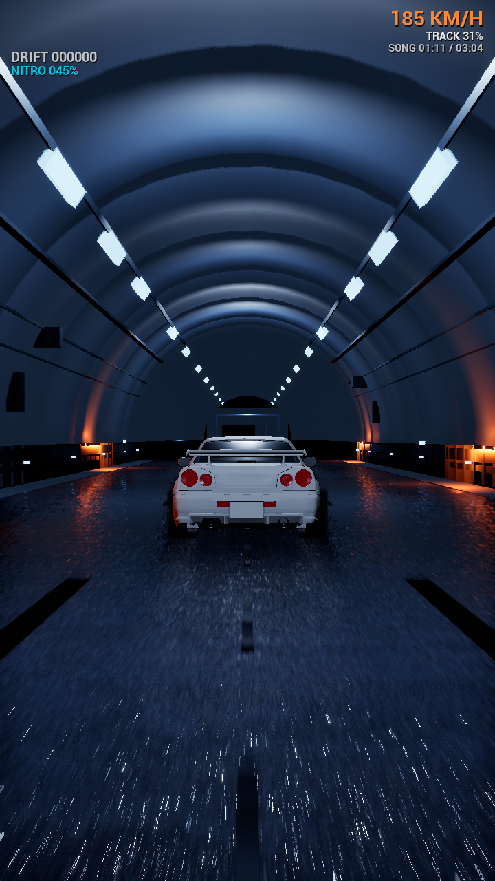 Глубокая секция тоннеля на высокой скорости / The deep tunnel section at high speed